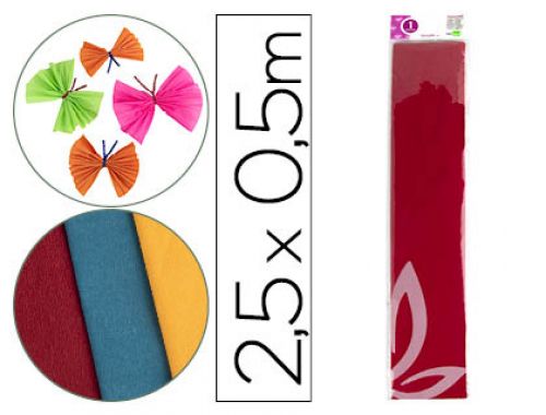Papel crepe em celofane liderpapel 50 cm x 2,5 m vermelho classico , Liderpapel , 24267 , 8423473242678